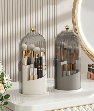 360° Rotating Makeup Brush Holder