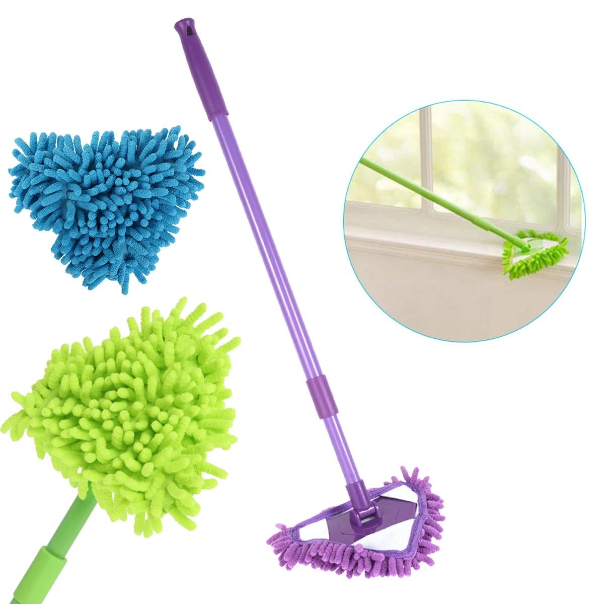 360° Triangle Mop Telescopic Rotatable Cleaning Lazy Mop Multifunctional Dust Flat Mop for Ceiling Floor Bathroom Glass 360° Triangle Mop Telescopic Rotatable Cleaning Lazy Mop Multifunctional Dust Flat Mop for Ceiling Floor Bathroom Glass
