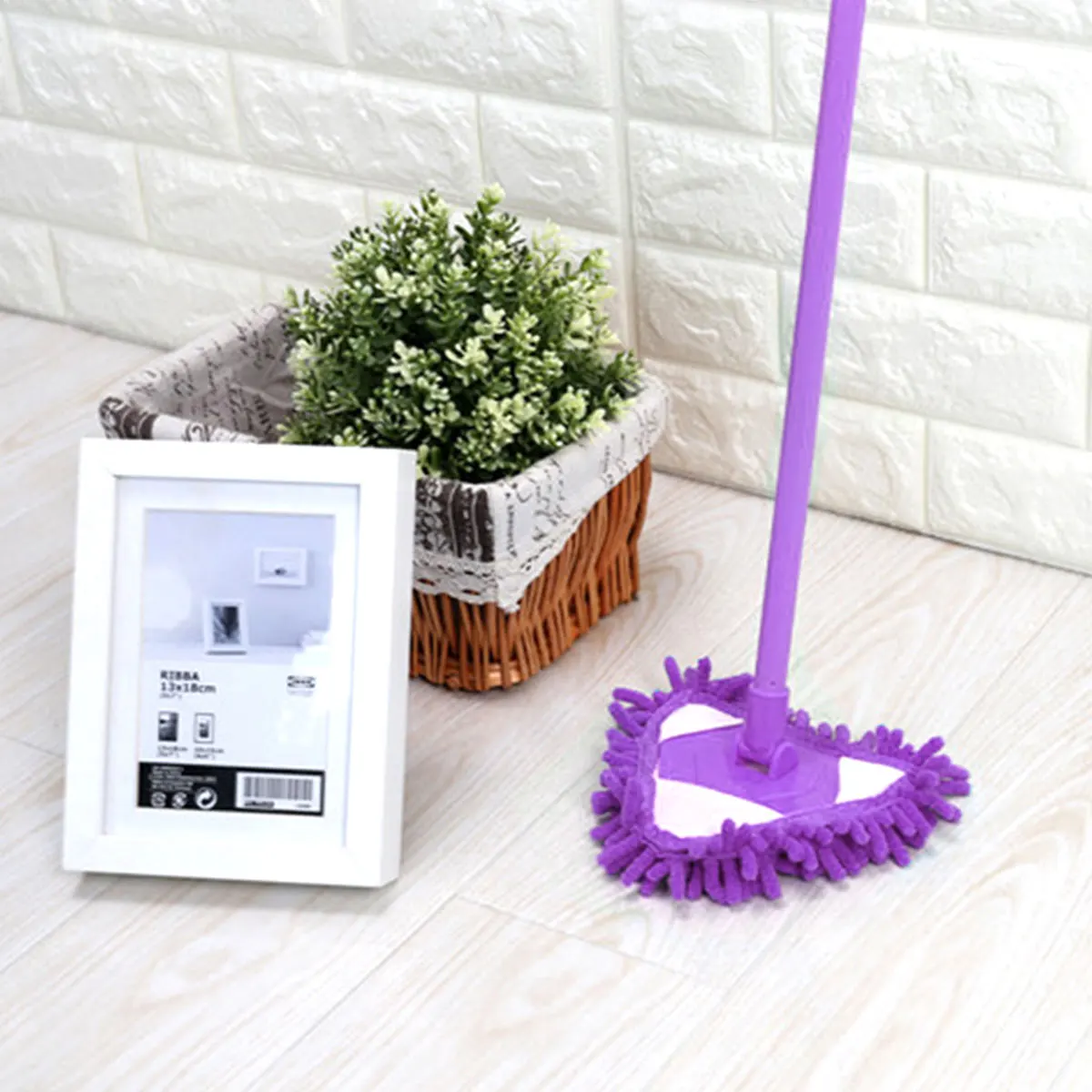 360° Triangle Mop Telescopic Rotatable Cleaning Lazy Mop Multifunctional Dust Flat Mop for Ceiling Floor Bathroom Glass