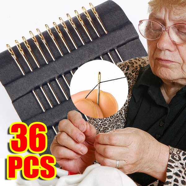 36Pcs Blind Needle Elderly Needle Side Hole Hand Household Sewing Stainless Steel Sewing Needless Threading Diy Jewelry 36Pcs Blind Needle Elderly Needle Side Hole Hand Household Sewing Stainless Steel Sewing Needless Threading Diy Jewelry