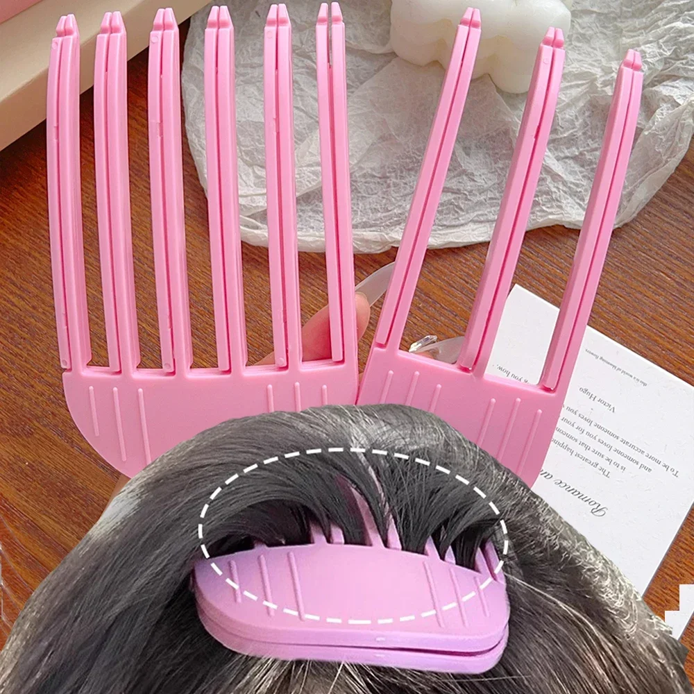 3/6Teeth Fluffy Hair Roots Clips Comb Lazy Hair Top Styling Curling Barrel Portable Korean Hairs Clip Volume Wind