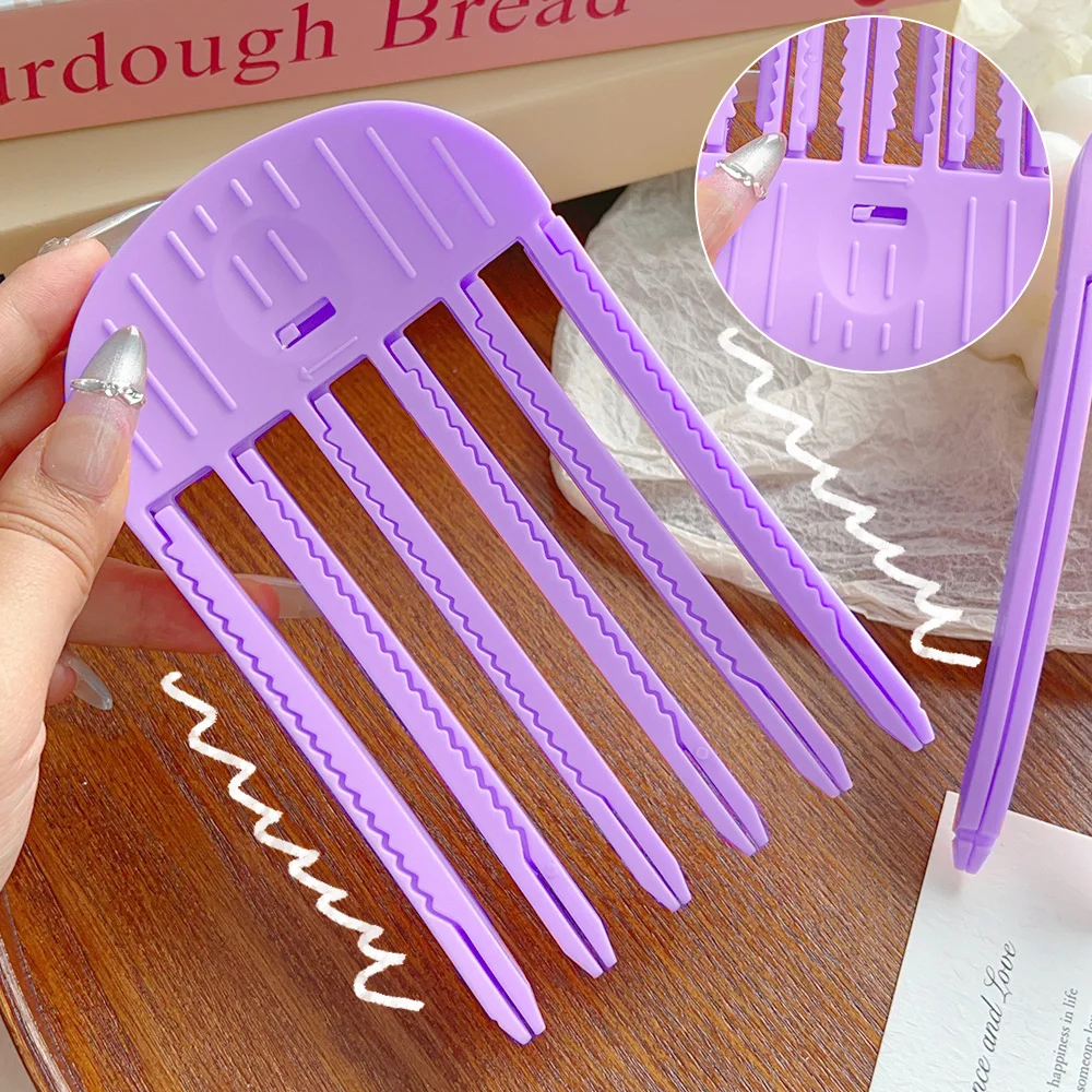 3/6Teeth Fluffy Hair Roots Clips Comb Lazy Hair Top Styling Curling Barrel Portable Korean Hairs Clip Volume Wind