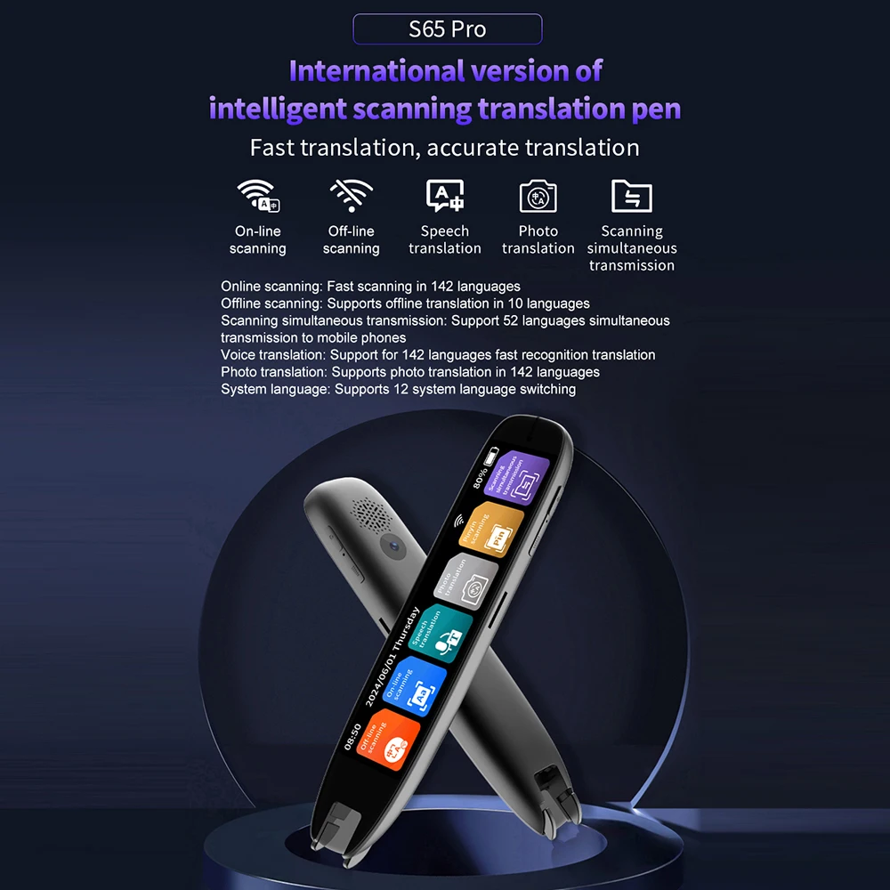 3.7” Touchscreen Dictionary Translation Pen Scan Reader Device Text Scanning Reading Translator WiFi/BT 142 Languages 3.7” Touchscreen Dictionary Translation Pen Scan Reader Device Text Scanning Reading Translator WiFi/BT 142 Languages