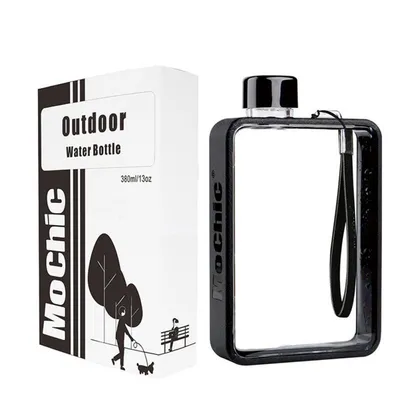 380ml Flat Square Water Bottle