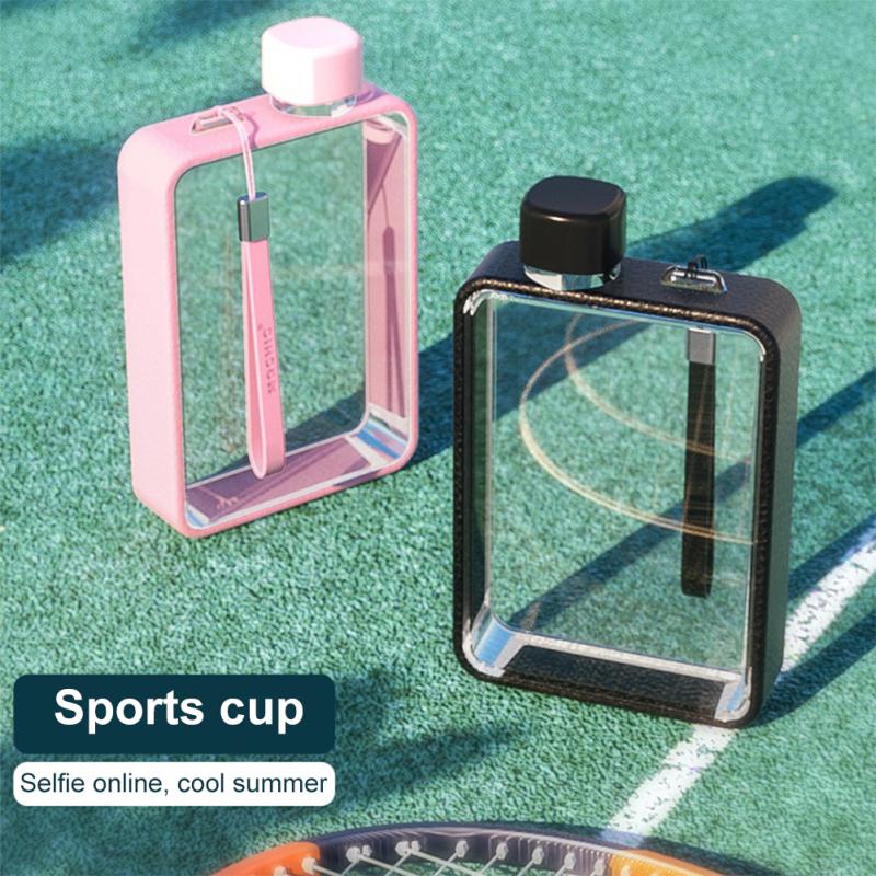380ml Flat Square Water Bottle