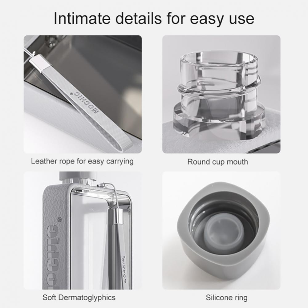 380ml Flat Square Water Bottle