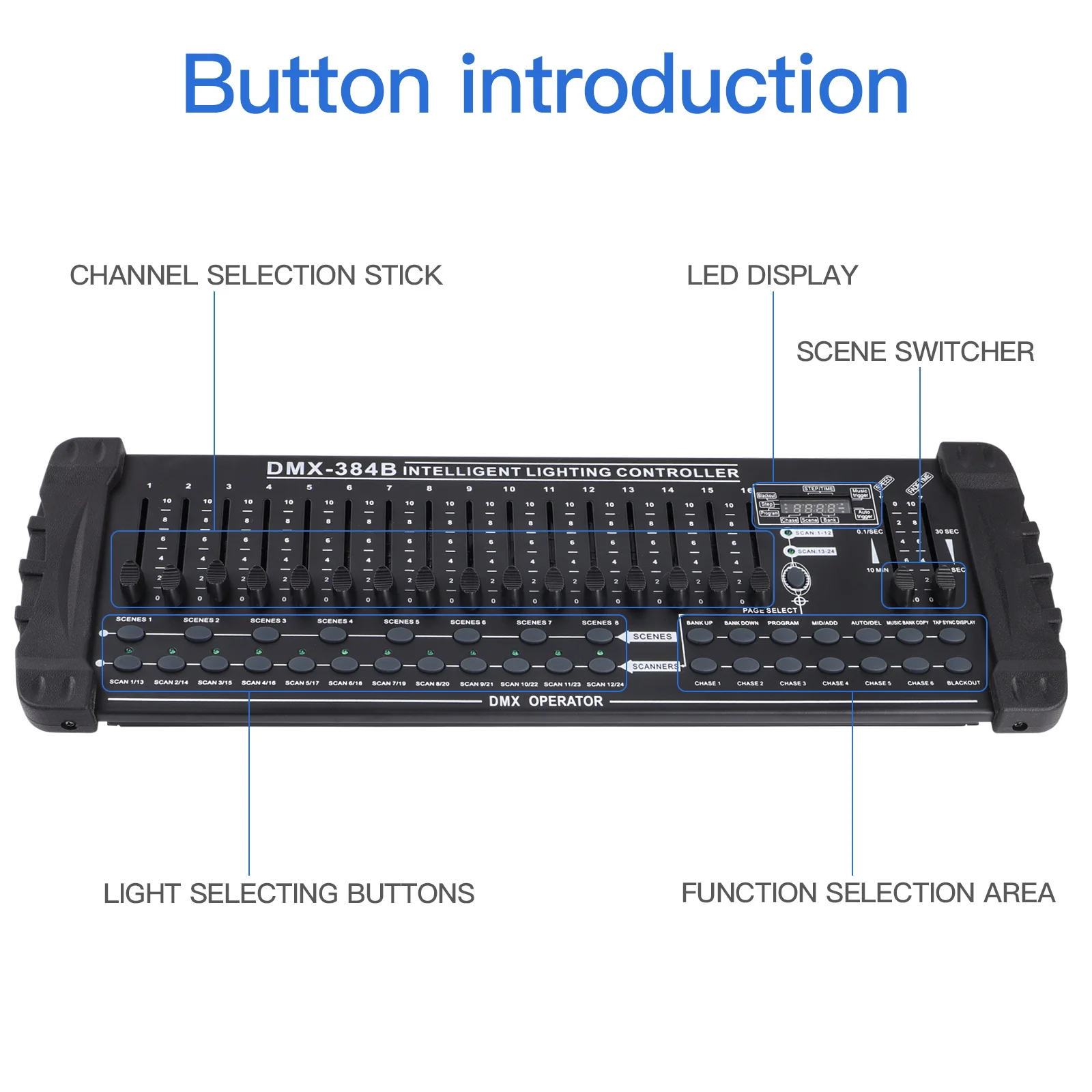 384 Channel Light Controller DMX512 High Quality Controller Console Operator for Live Concerts KTV DJs Clubs Equipment 384 Channel Light Controller DMX512 High Quality Controller Console Operator for Live Concerts KTV DJs Clubs Equipment