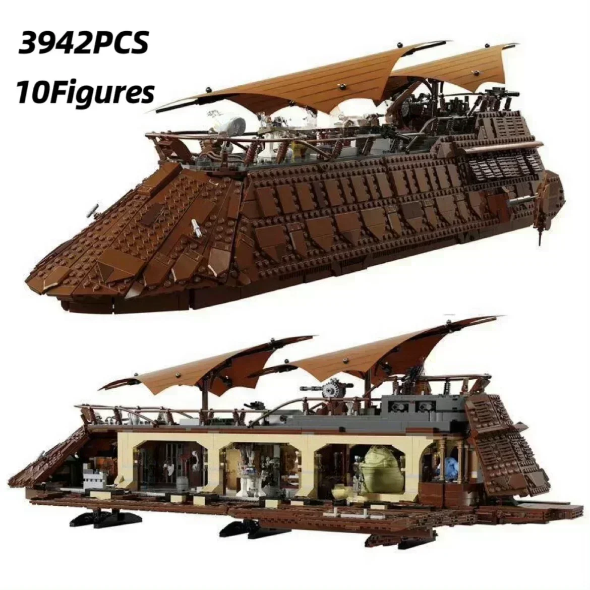 3950pcs Sail Barge Building Block Classic Sailboat Model Bricks Assembly Toys For Kids Adult Christmas Gifts