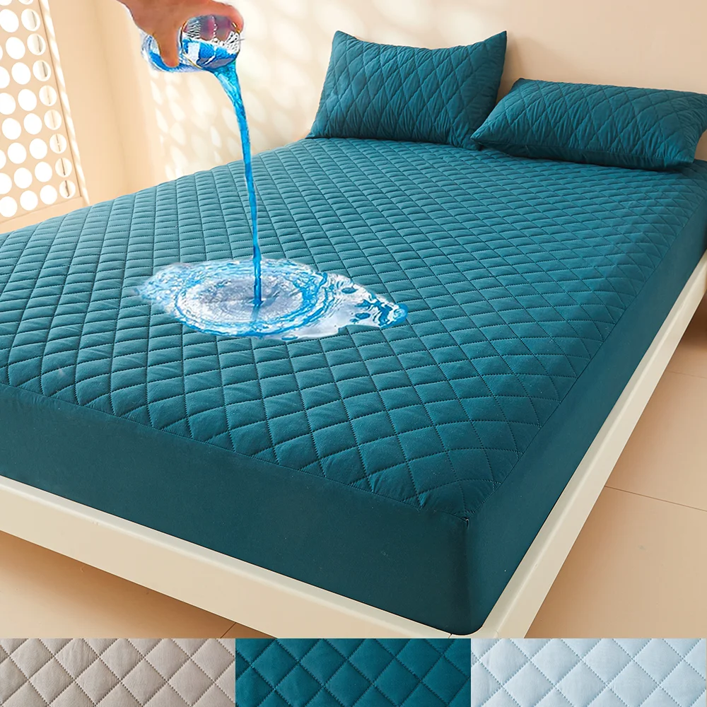 3D Air Fabric Thick Mattress Cover 100% Waterproof Mattress Protector Soft and Breathable Fitted Bed Sheet