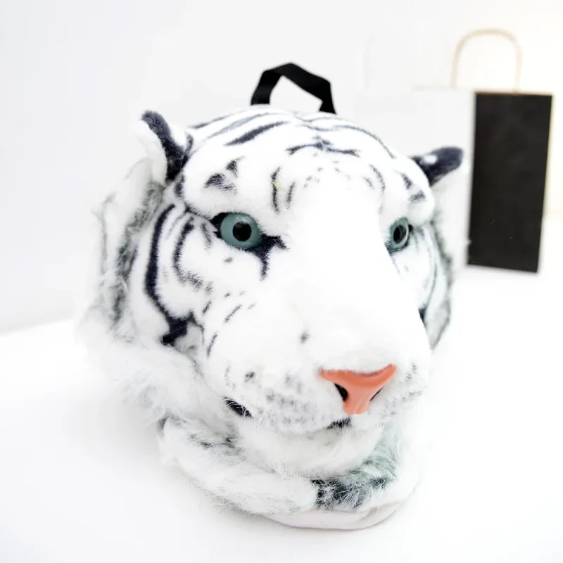3D Animal Design Backpack for Girl Tiger Lion Leopard Panda Fur School Bags Women Chain Clutch Crossbody Shoulder Bags