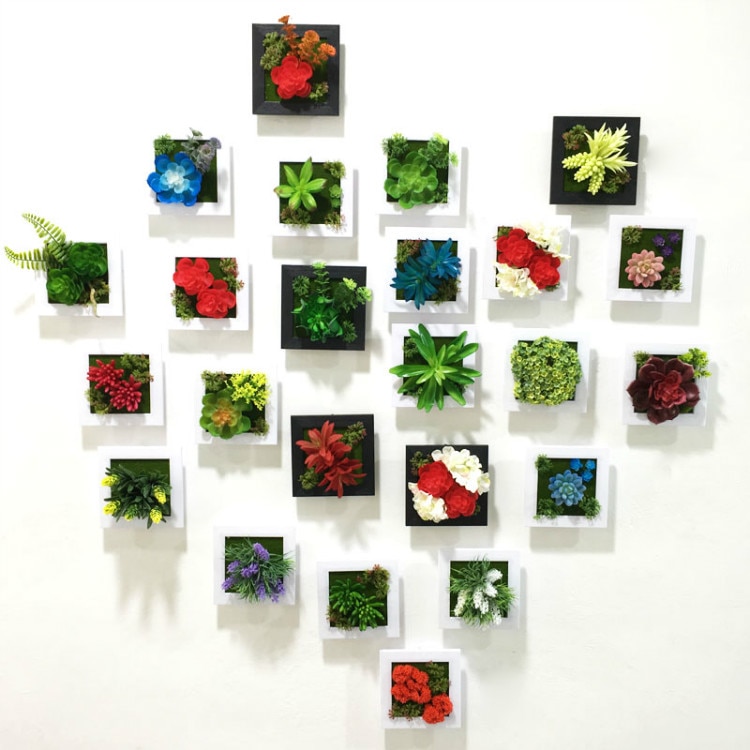 3D Artificial Plant Wall Decor
