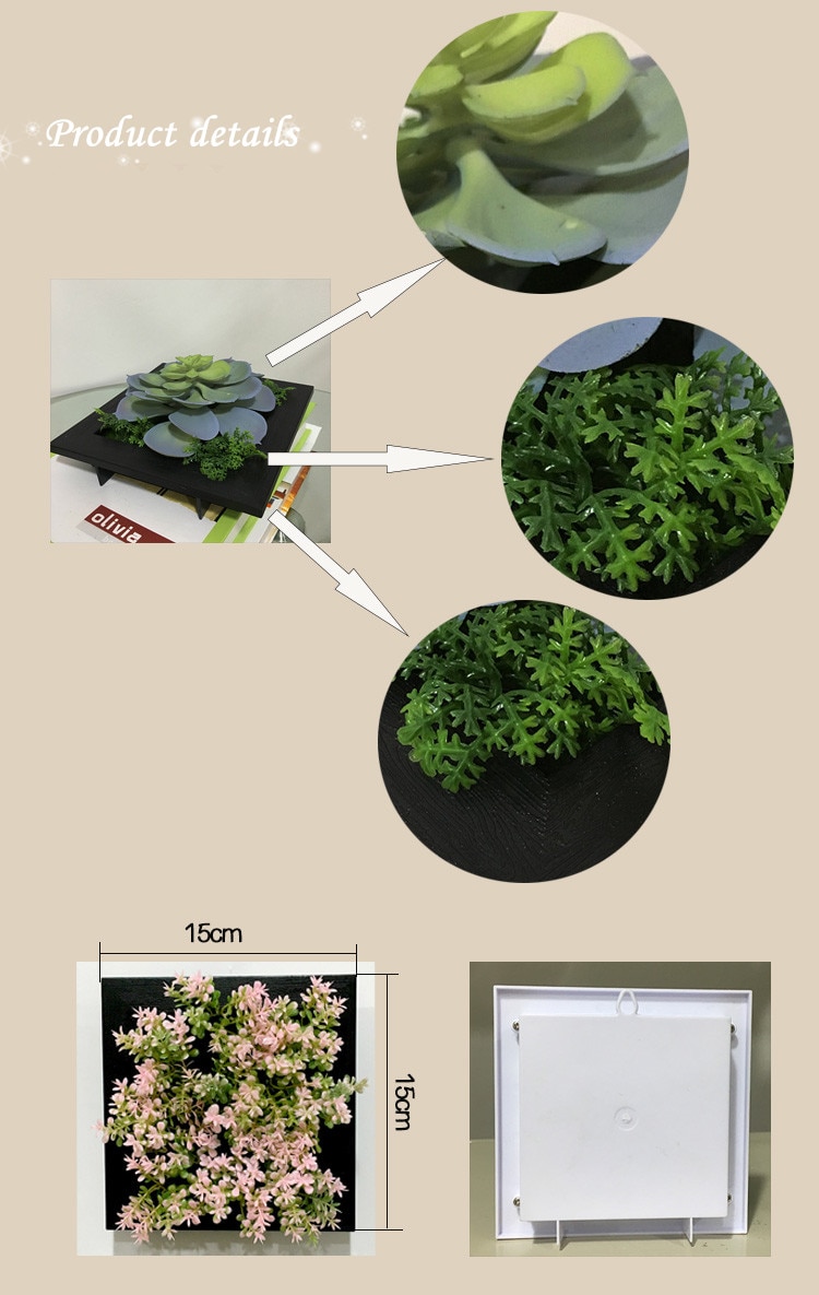 3D Artificial Plant Wall Decor