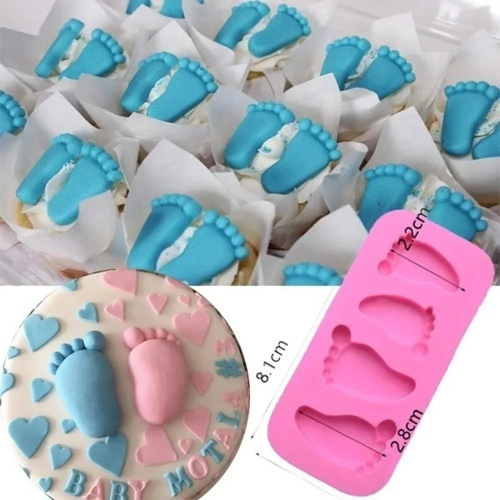3D Baby Feet Silicone Mold Chocolate Fondant Baking Paste Mold Bakeware Pudding Cake Decorating Baking Tool 3D Baby Feet Silicone Mold Chocolate Fondant Baking Paste Mold Bakeware Pudding Cake Decorating Baking Tool