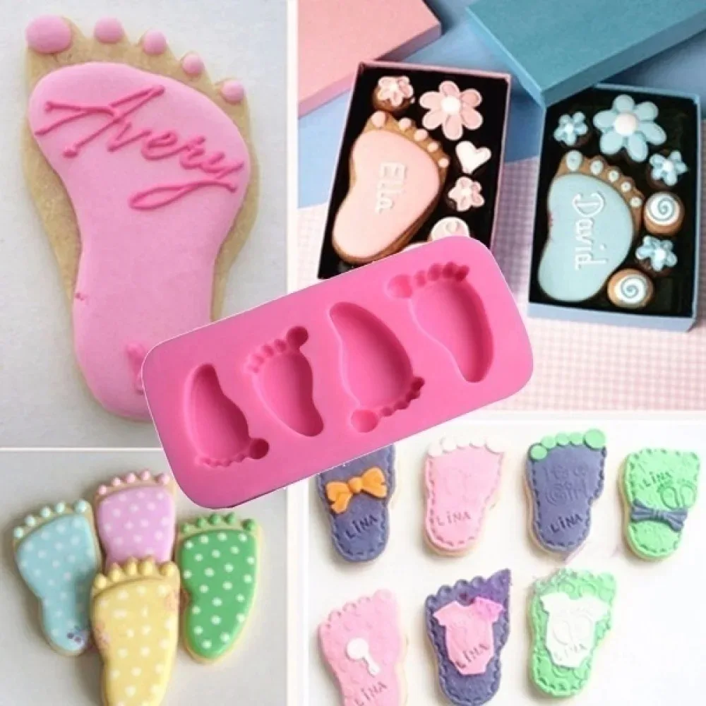3D Baby Feet Silicone Mold Chocolate Fondant Baking Paste Mold Bakeware Pudding Cake Decorating Baking Tool 3D Baby Feet Silicone Mold Chocolate Fondant Baking Paste Mold Bakeware Pudding Cake Decorating Baking Tool