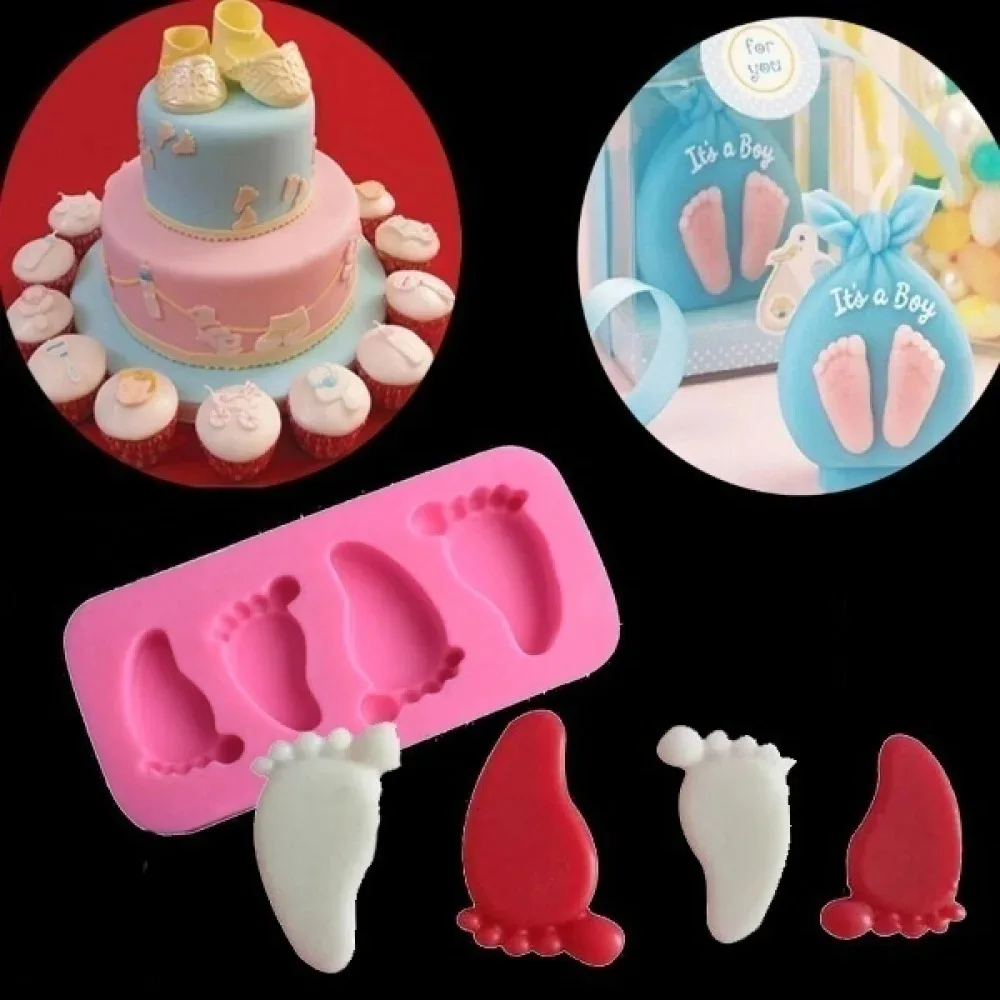 3D Baby Feet Silicone Mold Chocolate Fondant Baking Paste Mold Bakeware Pudding Cake Decorating Baking Tool 3D Baby Feet Silicone Mold Chocolate Fondant Baking Paste Mold Bakeware Pudding Cake Decorating Baking Tool