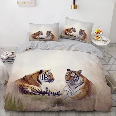 3D Bedsheet Realistic Tiger Design