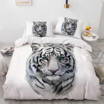 3D Bedsheet Realistic Tiger Design