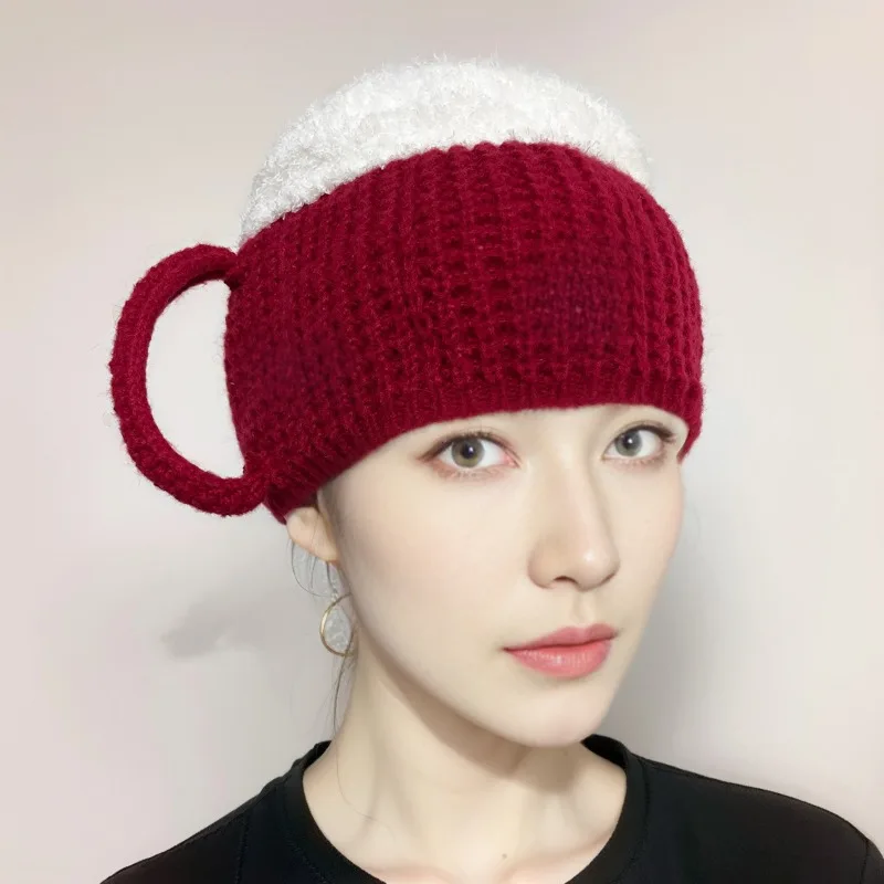 3D Beer Cup Hats Beanie Party Unisex Hairline Cap Beer Lovers Ear Warmers for Women Men New Year Presents Valentine's 3D Beer Cup Hats Beanie Party Unisex Hairline Cap Beer Lovers Ear Warmers for Women Men New Year Presents Valentine's