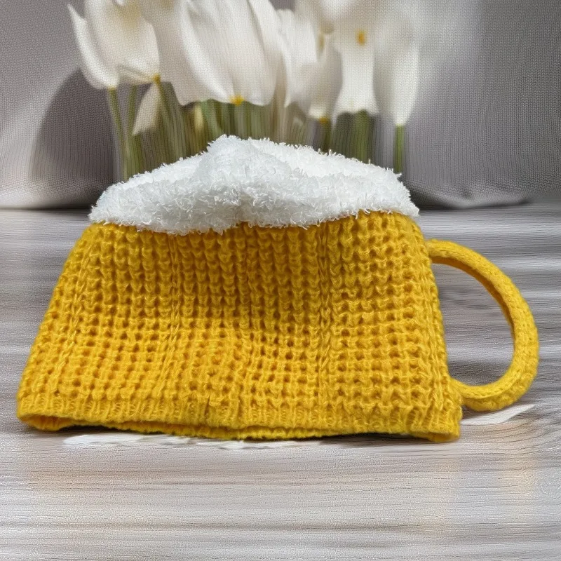 3D Beer Cup Hats Beanie Party Unisex Hairline Cap Beer Lovers Ear Warmers for Women Men New Year Presents Valentine's 3D Beer Cup Hats Beanie Party Unisex Hairline Cap Beer Lovers Ear Warmers for Women Men New Year Presents Valentine's