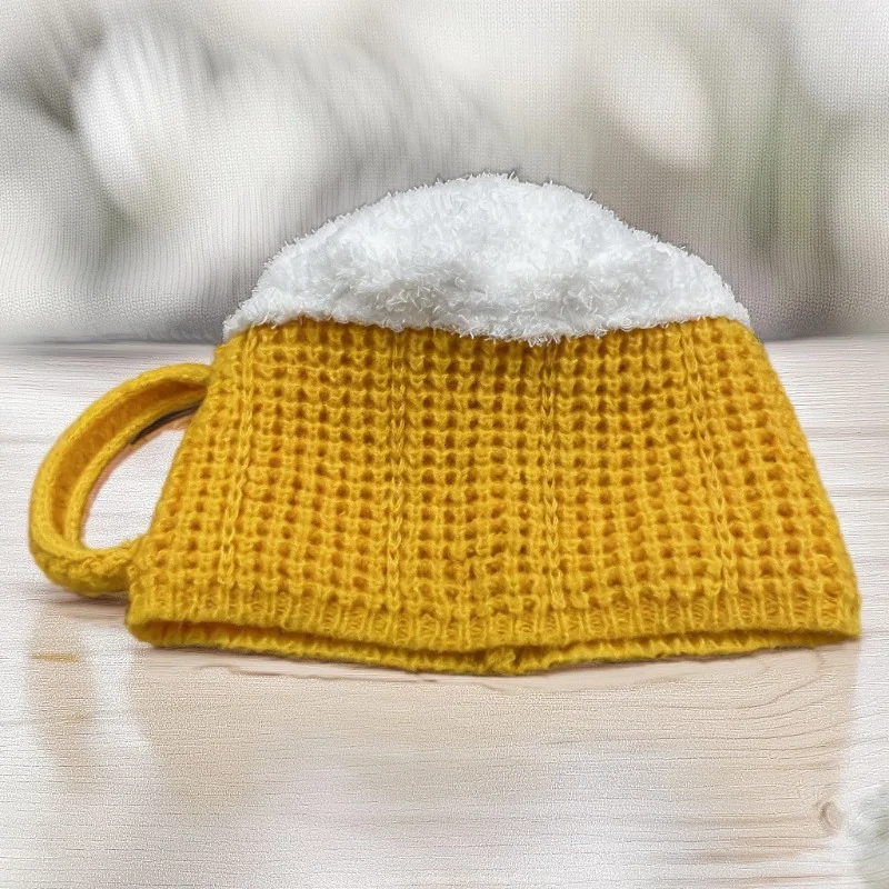 3D Beer Cup Hats Beanie Party Unisex Hairline Cap Beer Lovers Ear Warmers for Women Men New Year Presents Valentine's 3D Beer Cup Hats Beanie Party Unisex Hairline Cap Beer Lovers Ear Warmers for Women Men New Year Presents Valentine's