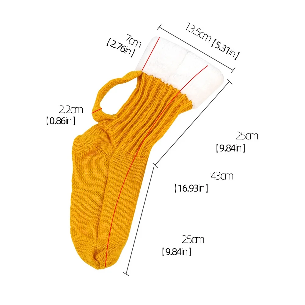 3D Beer Mug Knitted Socks Men's Padded Warm Mid-Calf Socks Women Winter Soft Funny Sleep Floor Socks Woolen Socks