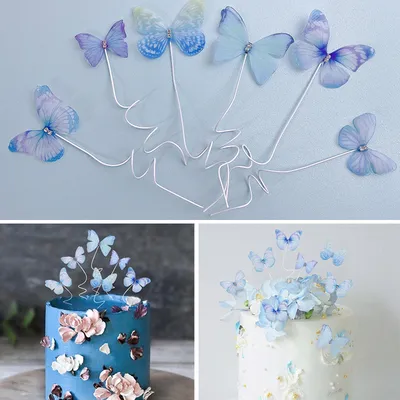 3D Butterfly Cake Decorations (6 pcs)