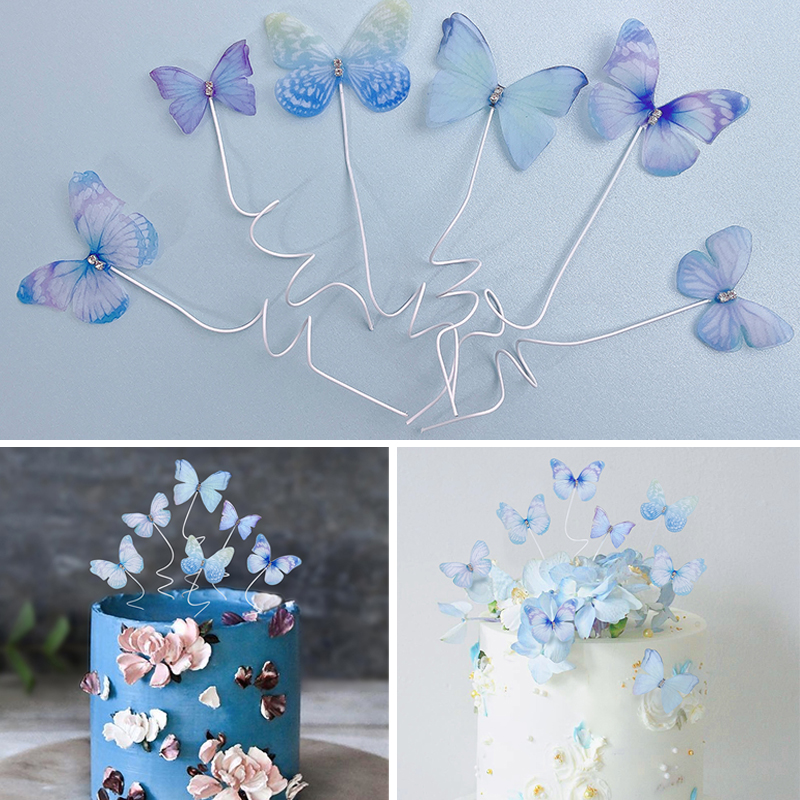 3D Butterfly Cake Decorations (6 pcs)