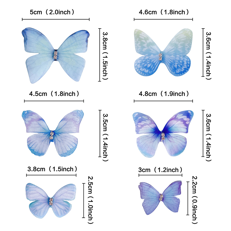 3D Butterfly Cake Decorations (6 pcs)