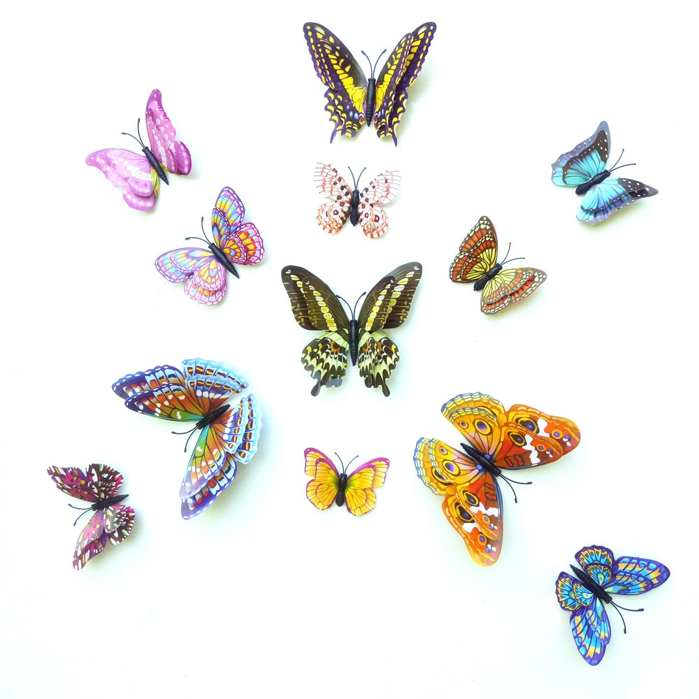 3D Butterfly Wall Decals (12pcs)