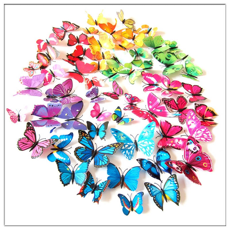 3D Butterfly Wall Decor Stickers (12 Pcs)
