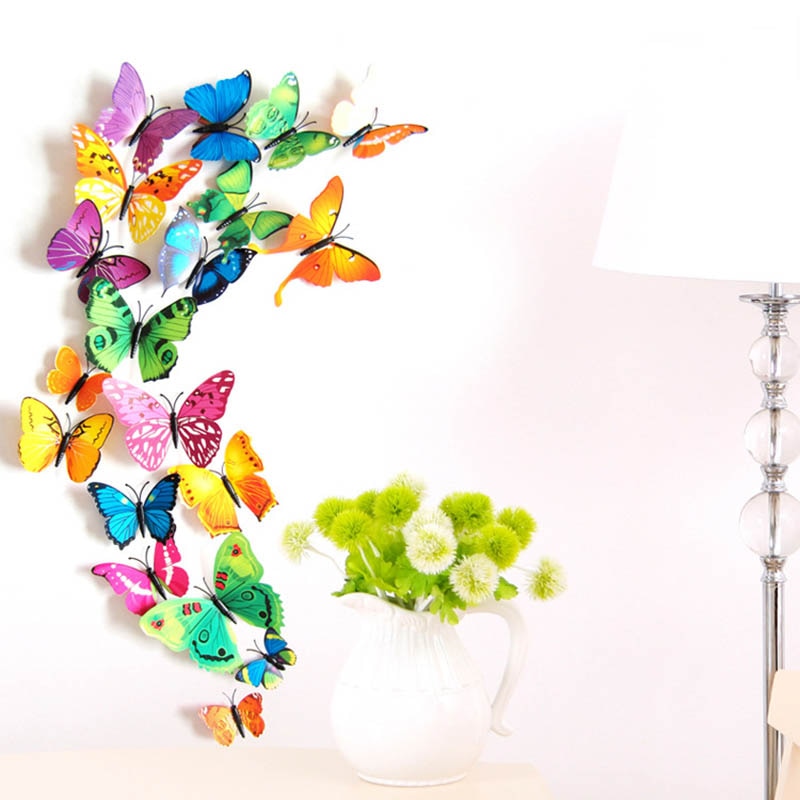 3D Butterfly Wall Decor Stickers (12 Pcs) 3D Butterfly Wall Decor Stickers (12 Pcs)