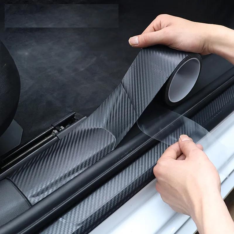 3D Carbon Fiber Sticker Car Threshold Protective Film Anti Scratch Waterproof Matte Black Nano Sticker for Car Body 3D Carbon Fiber Sticker Car Threshold Protective Film Anti Scratch Waterproof Matte Black Nano Sticker for Car Body