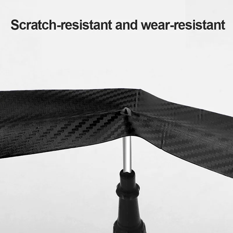 3D Carbon Fiber Sticker Car Threshold Protective Film Anti Scratch Waterproof Matte Black Nano Sticker for Car Body