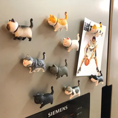 3D Cat Magnet Refrigerator Decor