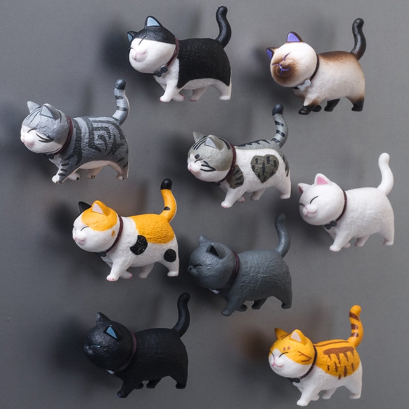 3D Cat Magnet Refrigerator Decor