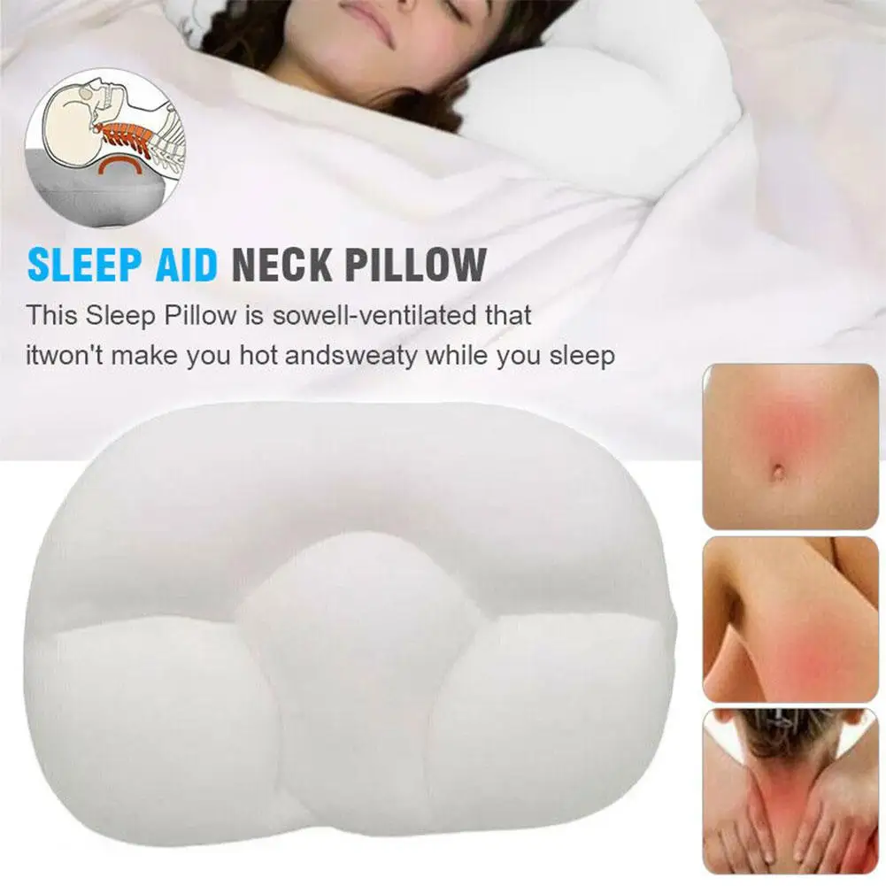 3D Cloud Neck Sleep Pillow Multifunctional Egg Sleeper All-round Orthopedic Neck Pillow for Sleeping Pain Release