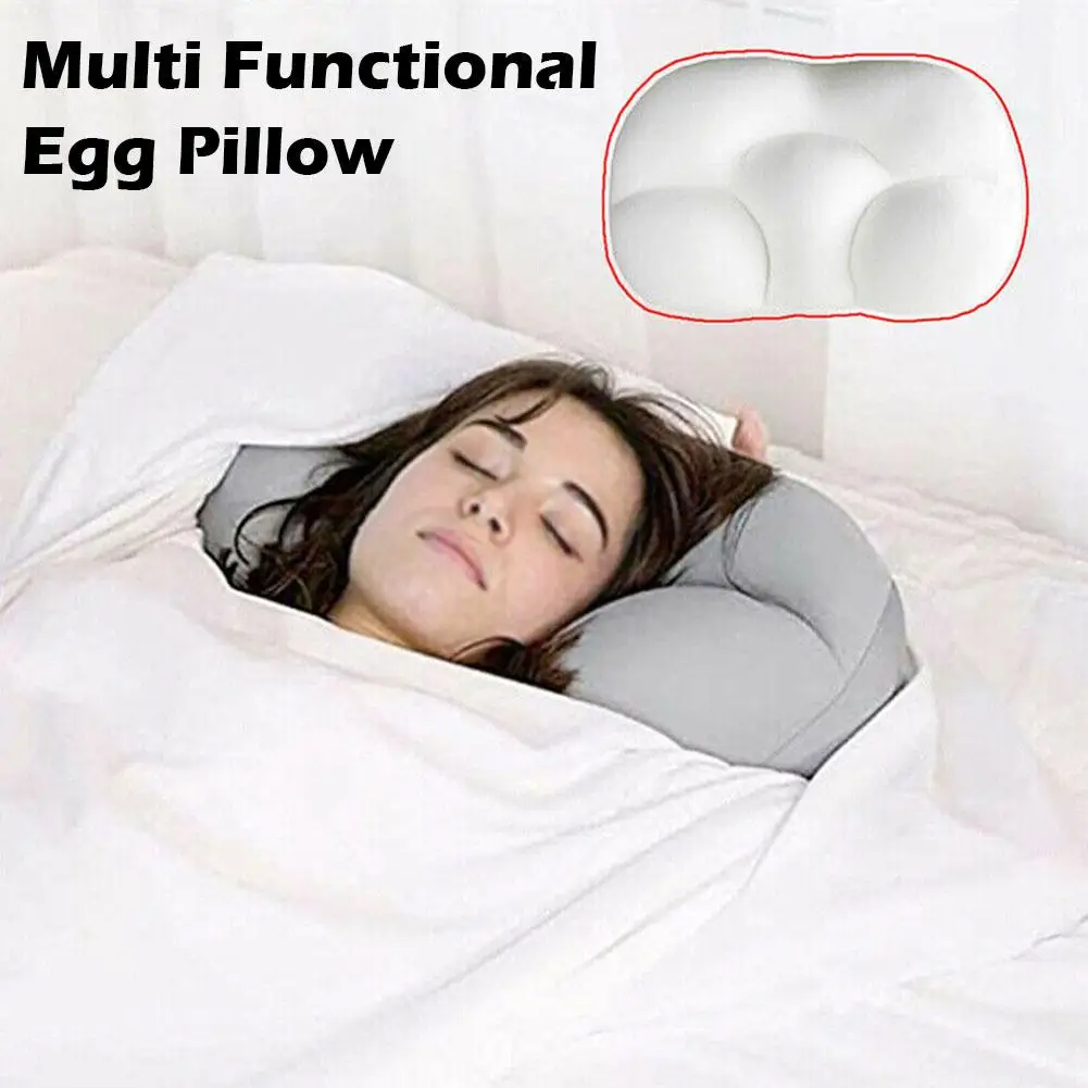 3D Cloud Neck Sleep Pillow Multifunctional Egg Sleeper All-round Orthopedic Neck Pillow for Sleeping Pain Release