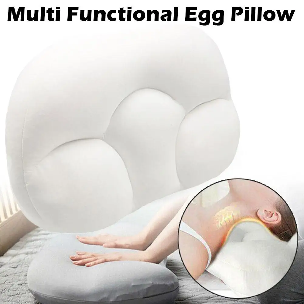 3D Cloud Neck Sleep Pillow Multifunctional Egg Sleeper All-round Orthopedic Neck Pillow for Sleeping Pain Release