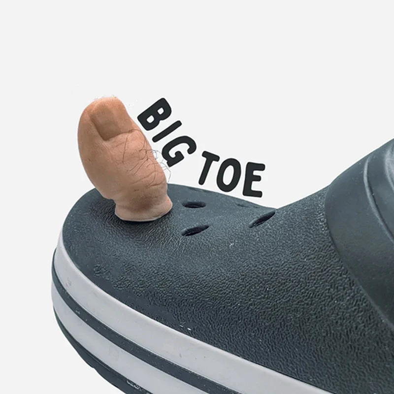 3D Creative Big Toe Alligator Hanging Shoe Toe Personality Decoration Funny Crocs Decor Creative Shoe Decoration