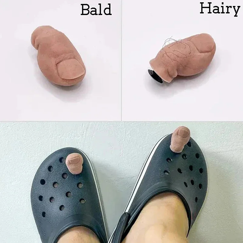3D Creative Big Toe Alligator Hanging Shoe Toe Personality Decoration Funny Crocs Decor Creative Shoe Decoration