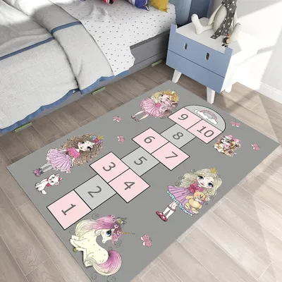 3D Design Non Slip Hopscotch Game Mat