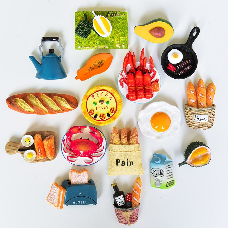 3D Food Fridge Magnet Decor