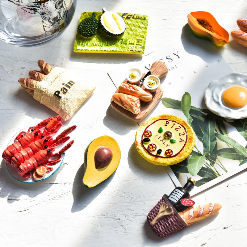 3D Food Fridge Magnet Decor