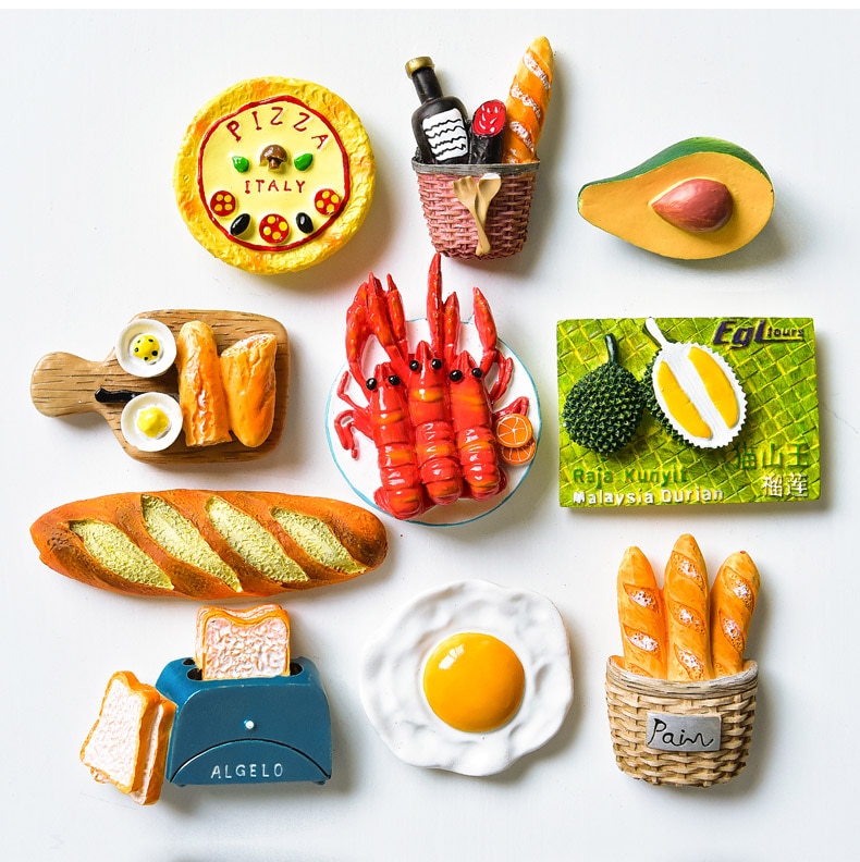 3D Food Fridge Magnet Decor