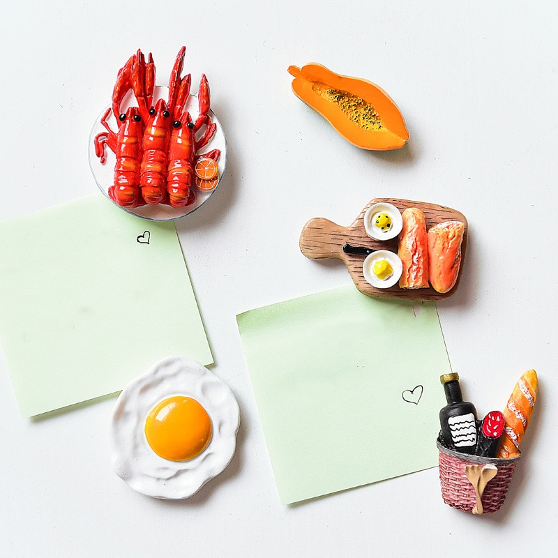 3D Food Fridge Magnet Decor