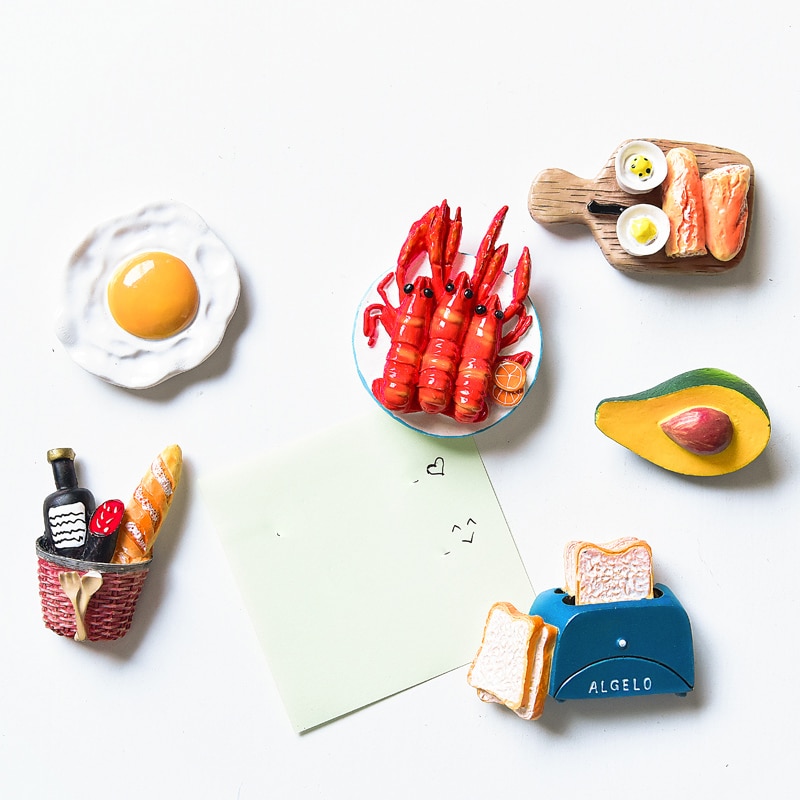 3D Food Fridge Magnet Decor