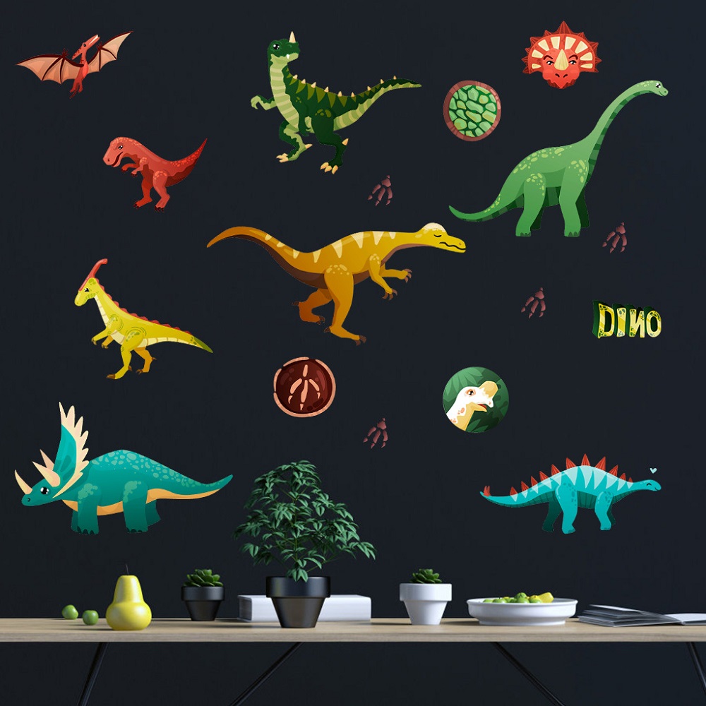 3D Glow In The Dark Dinosaur Stickers (17 pcs) 3D Glow In The Dark Dinosaur Stickers (17 pcs)