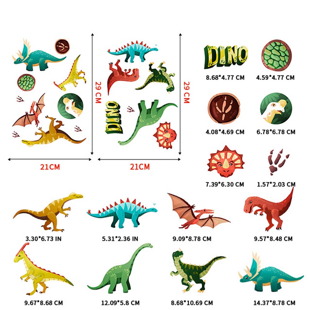3D Glow In The Dark Dinosaur Stickers (17 pcs) 3D Glow In The Dark Dinosaur Stickers (17 pcs)