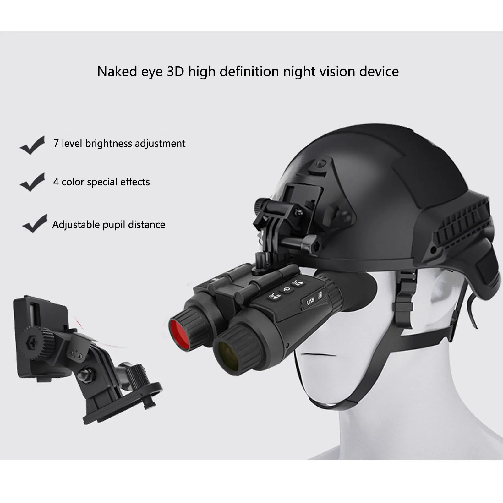 3D Head Mounted Night Vision Goggles Infrared High Definition Night Vision Goggles Binoculars with Head Strap