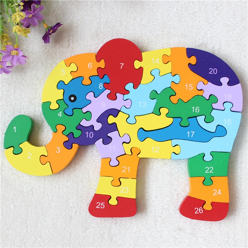3D Jigsaw Wooden Elephant Puzzle